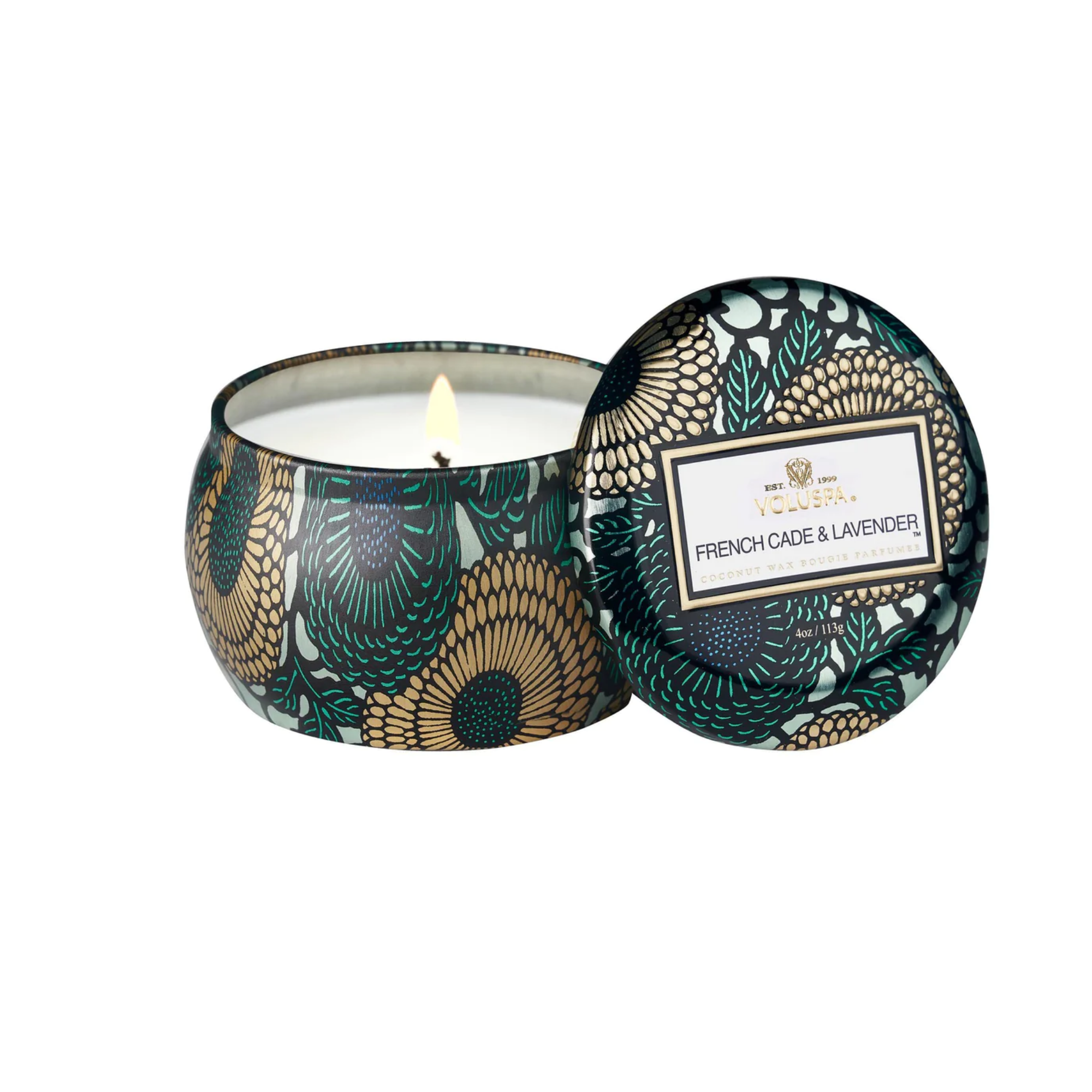 French Cade Lavender Mini Tin Candle 113g - Image 3
