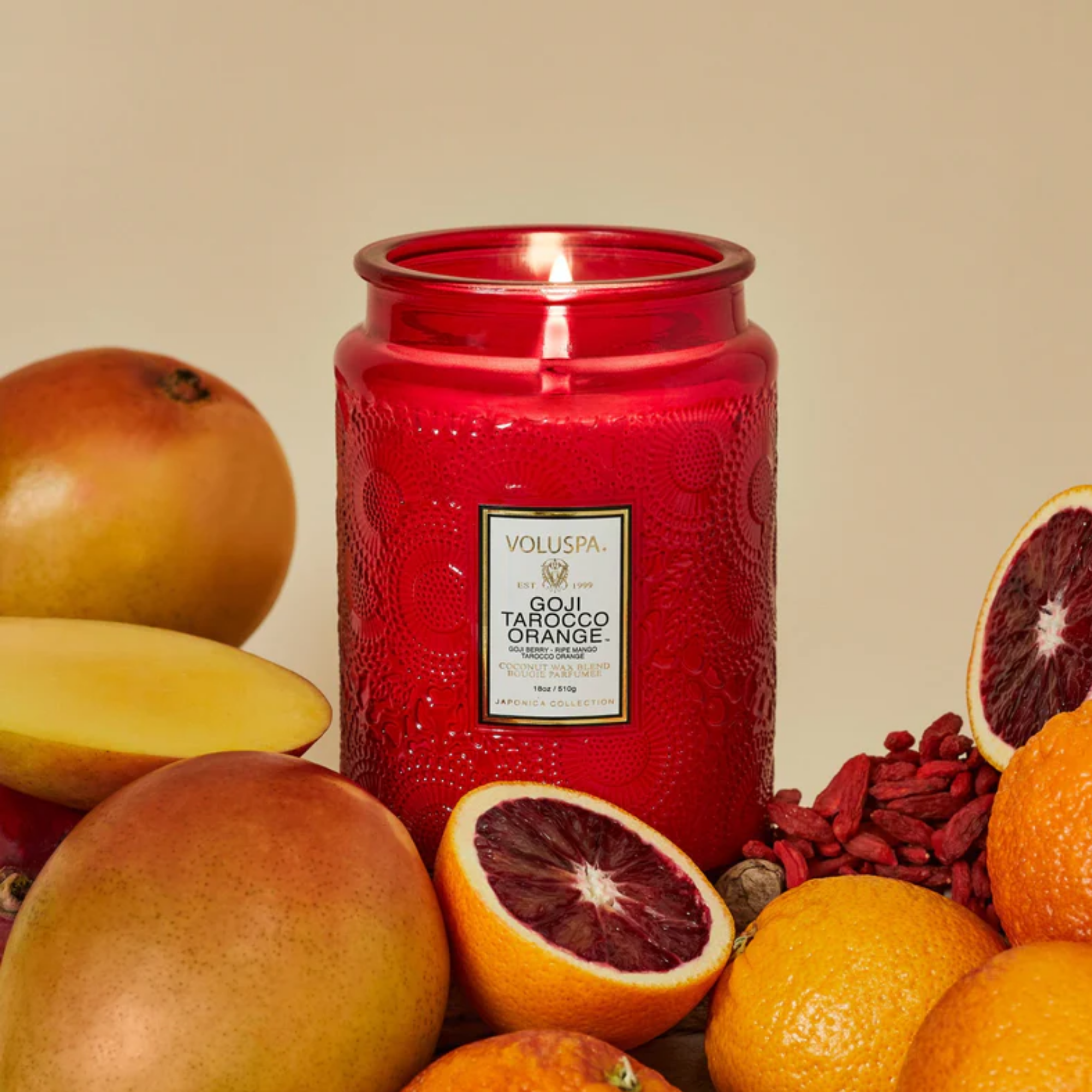 Goji & Tarocco Orange Large Jar Candle 510g - Image 3