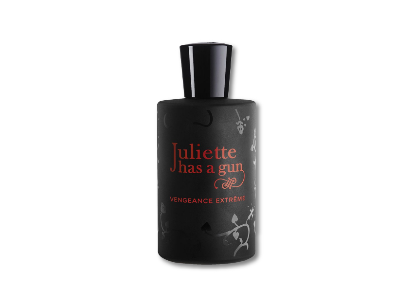 bottle of vengeance extreme by juliette has a gun