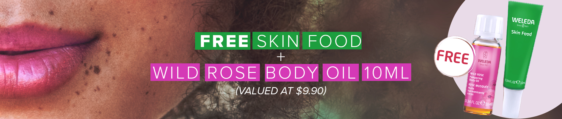 Weleda free skin food and wild rose body oil