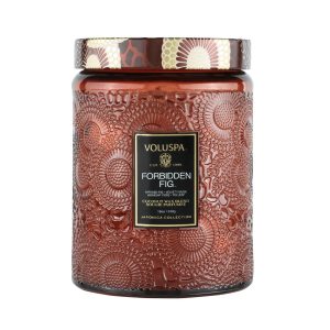 voluspa forbidden fig large jar candle