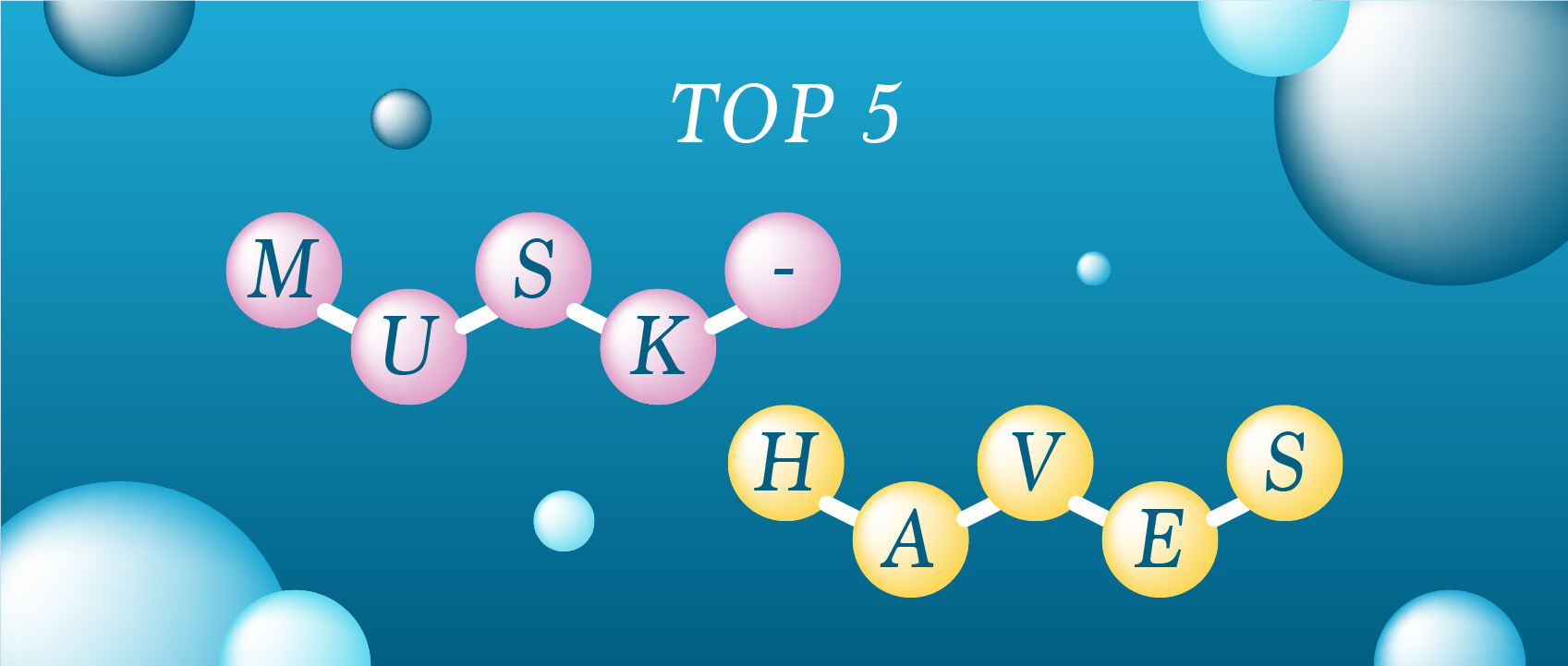 illustration of molecules top 5 musk-haves