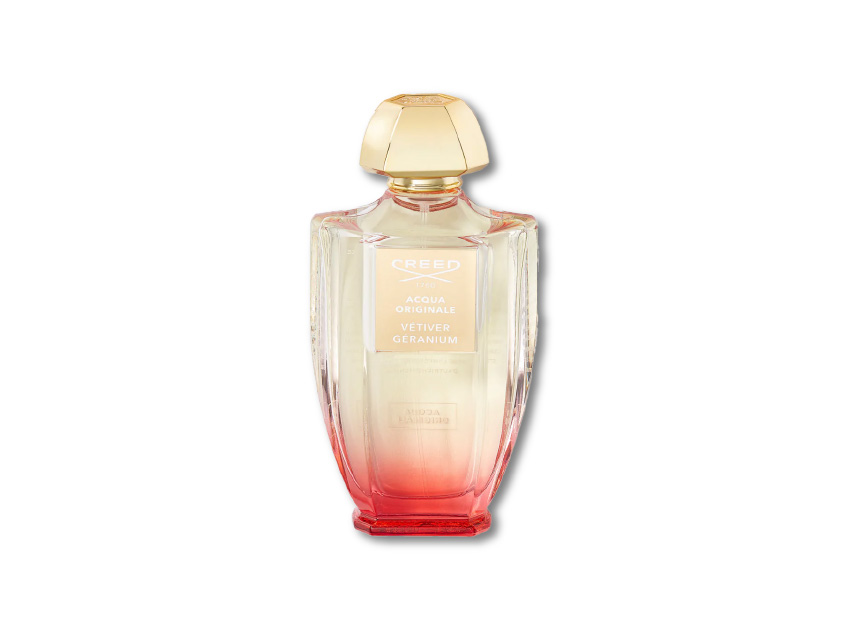 bottle of vetiver geranium fragrance by creed