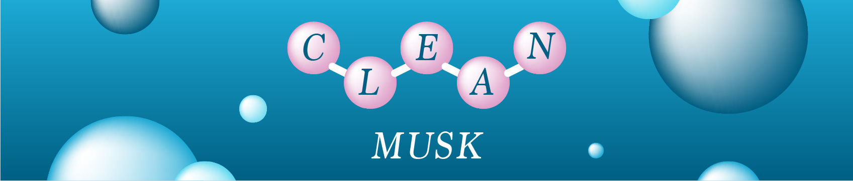 illustration of molecules clean musk