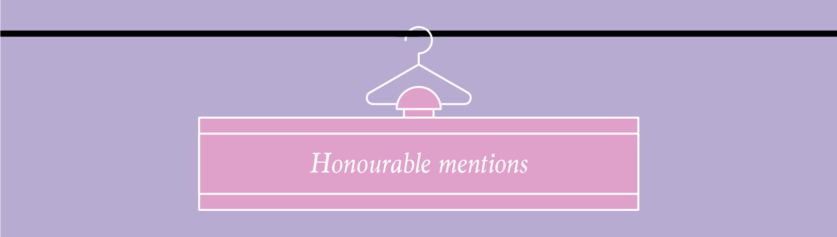 illustration of perfume bottle on a coat hanger honourable mentions