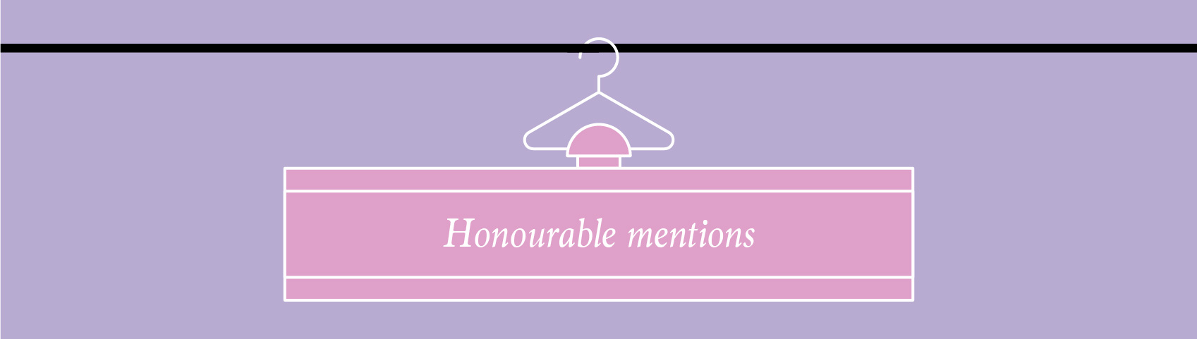 illustration of perfume bottle on a coat hanger honourable mentions