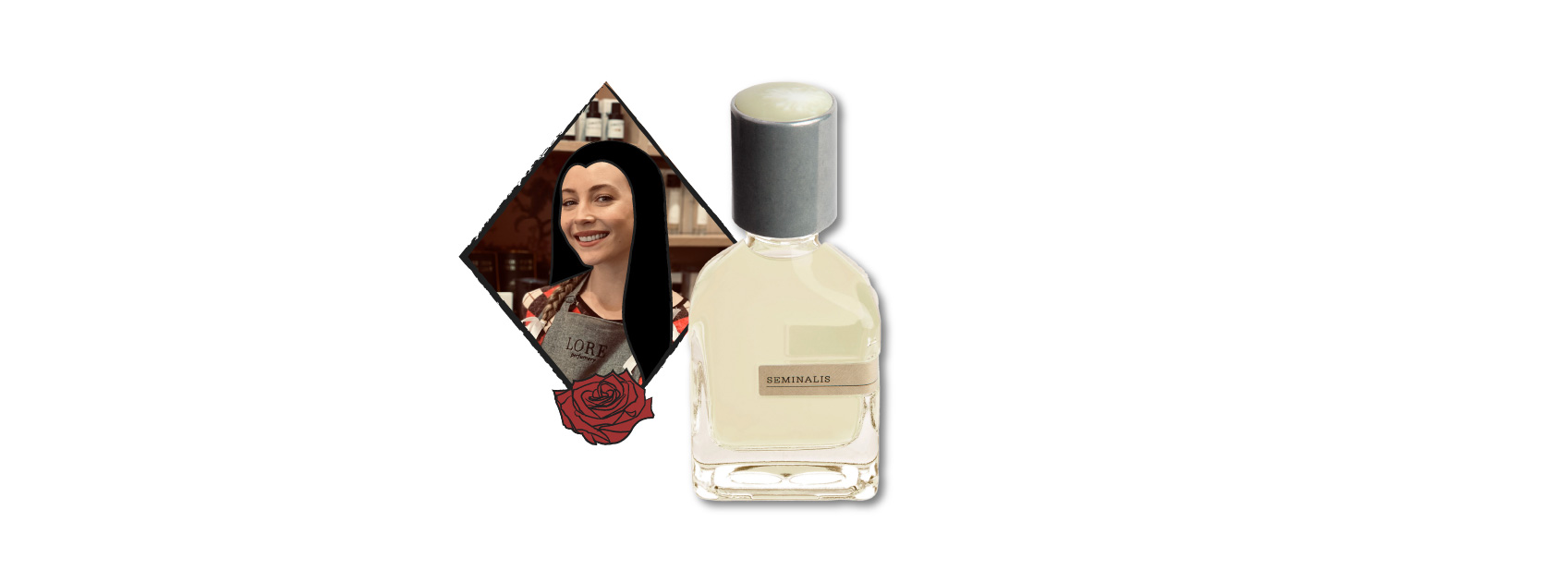 bottle of seminalis by orto parisi and mav from the lore team as morticia addams