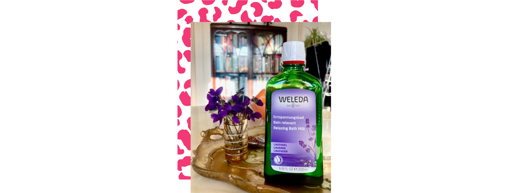 bottle of relaxing bath milk by weleda