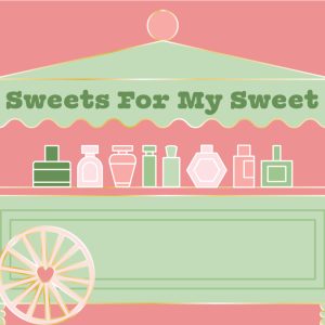 illustration of sweets for my sweet perfume cart