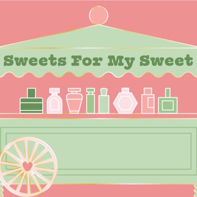 illustration of sweets for my sweet perfume cart