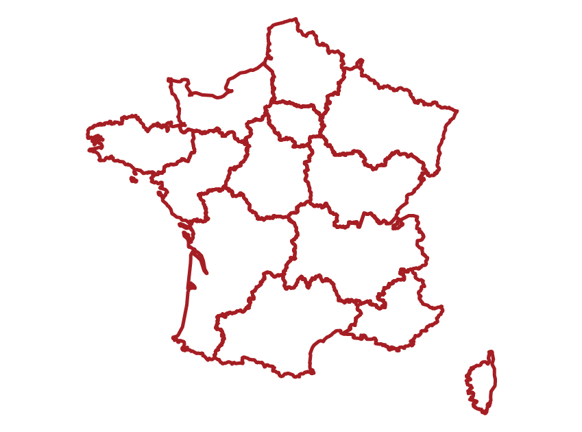 illustrated map of france