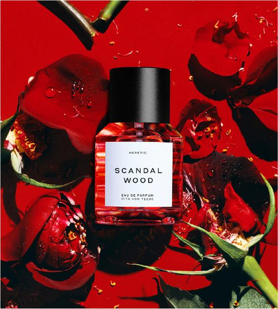 scandalwood by heretic parfum with roses