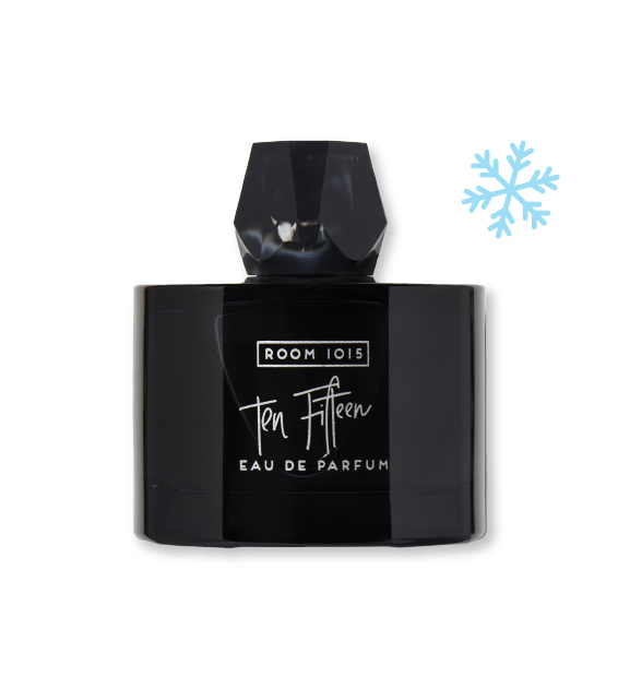 bottle of ten fifteen by room 1015 with a snowflake