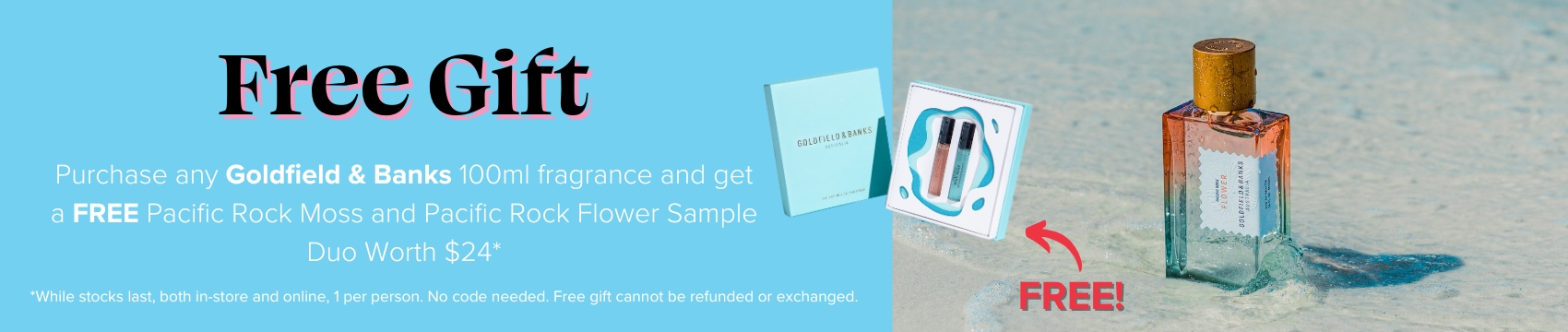 Free perfume gift for Goldfield and Banks