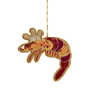 2025 Christmas - King Prawn Sequined Decoration