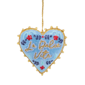 2025 Christmas - La Dolce Vita Beaded Heart Decoration