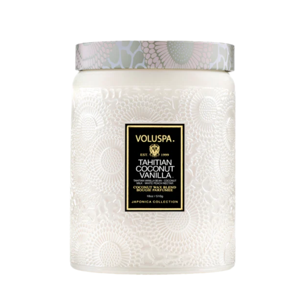 Tahitian Coconut Vanilla Large Jar Candle 510g