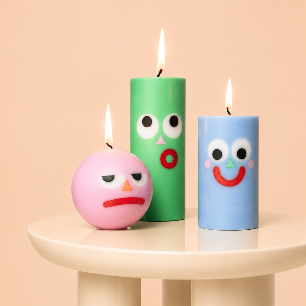 Moodz™ Dippy Pillar Face Candle - Image 4