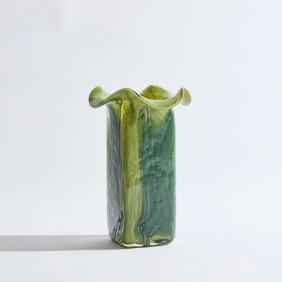 Cubism Green Vase
