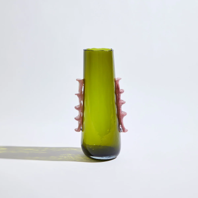 Taverna Tall Bottle Green Vase