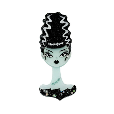 Mrs. Midnight Spooky Doll Brooch